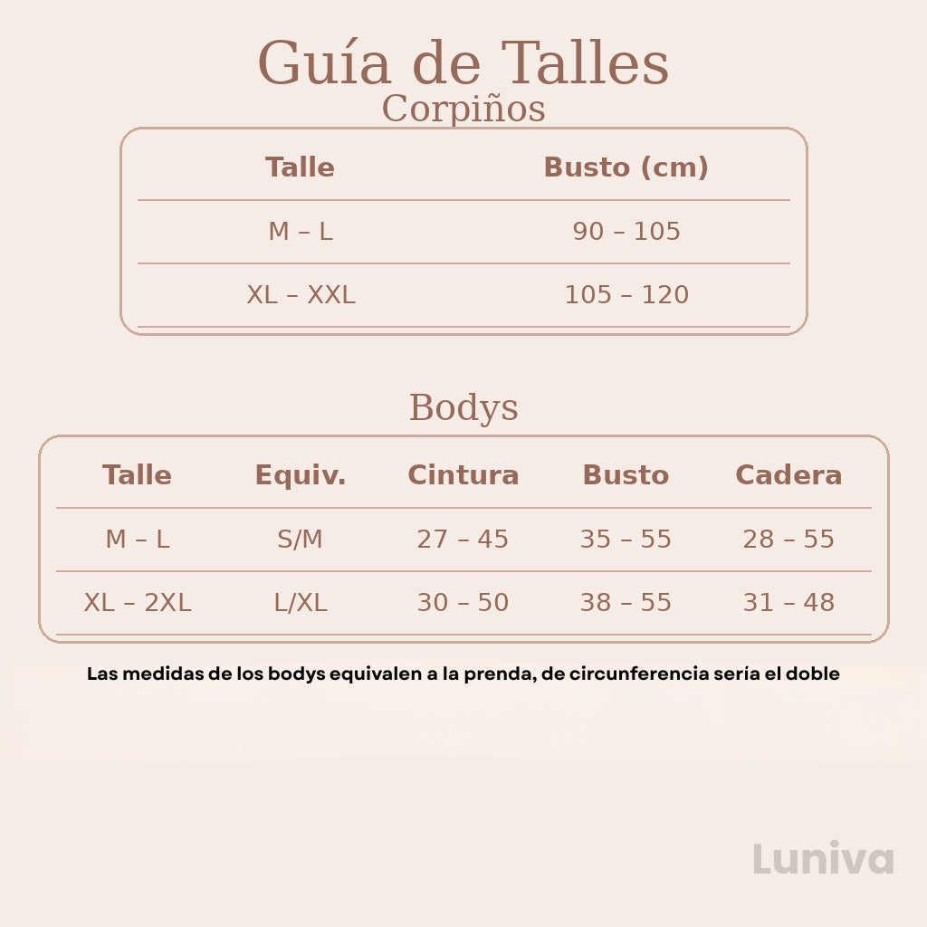 6X3 | 3 BODYS SEGUNDA PIEL + 3 CORPIÑOS DE REGALO