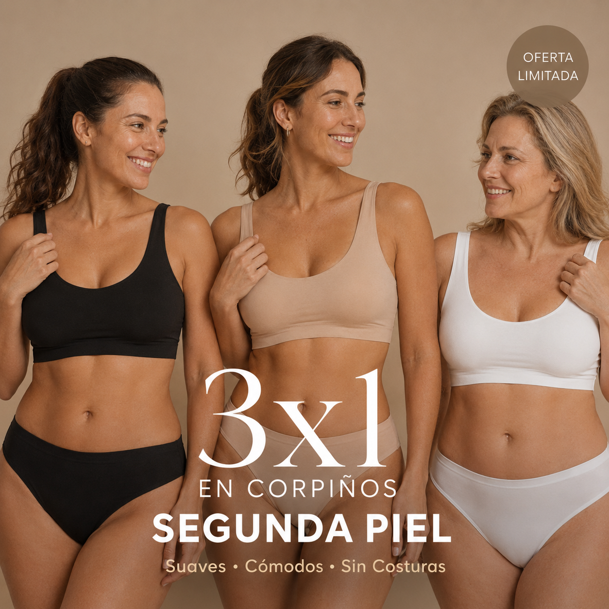 PROMO 3x1 | Corpiño Segunda Piel Luniva® - Sin Costura