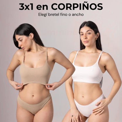 PROMO 3x1 | Corpiño Segunda Piel Luniva®